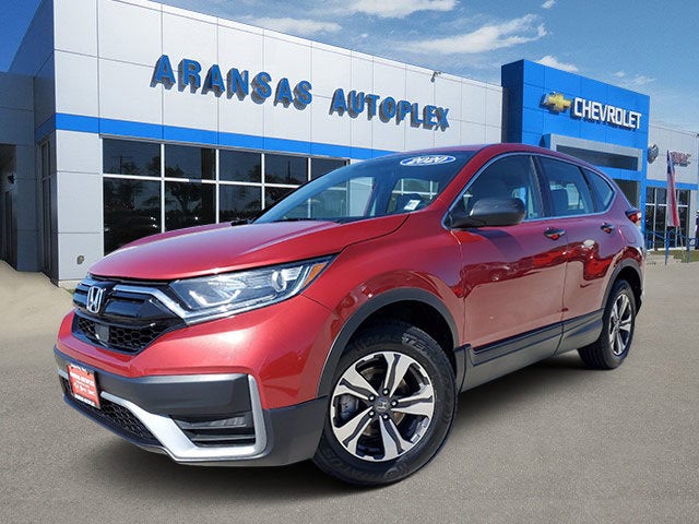 2020 Honda CR-V LX in Maroon — front three-quarter view