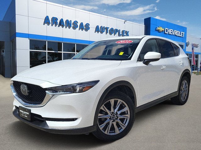2021 Mazda Mazda CX-5 Grand Touring in White — front three-quarter view