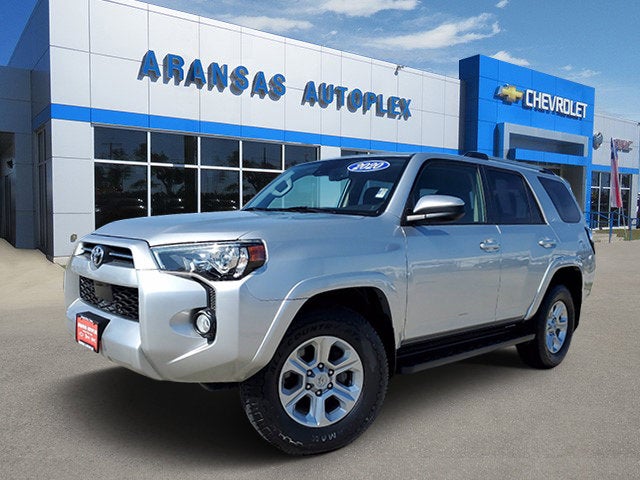 2020 Toyota 4Runner SR5 in Silver — front three-quarter view