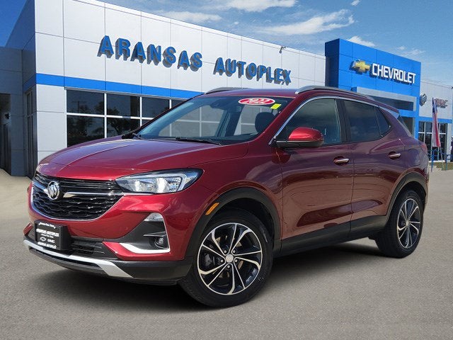 2022 Buick Encore GX Select in Cinnabar Metallic — front three-quarter view