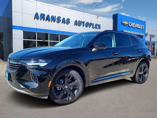 2023 Buick Envision Essence in Ebony Twilight Metallic — front three-quarter view