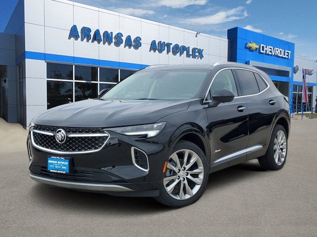 2023 Buick Envision Avenir in Ebony Twilight Metallic — front three-quarter view